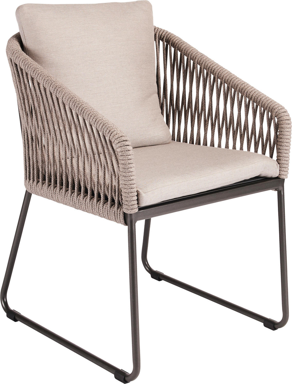 GARTENSESSEL - Anthrazit/Graubraun, Basics, Textil/Metall (60/88/65cm) - Stern