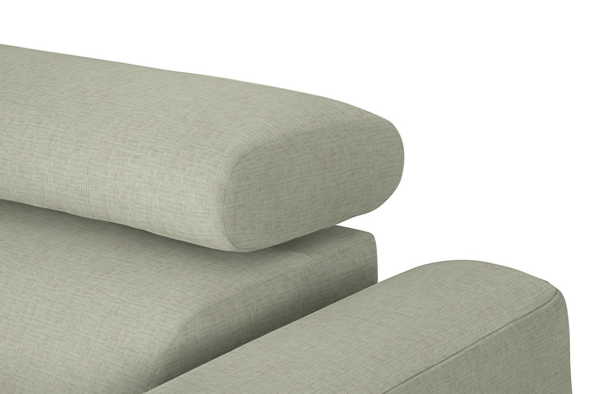 ECKSOFA in Chenille Creme  205/280 cm  - Creme/Schwarz, Design, Textil/Metall (205/280cm) - Xora