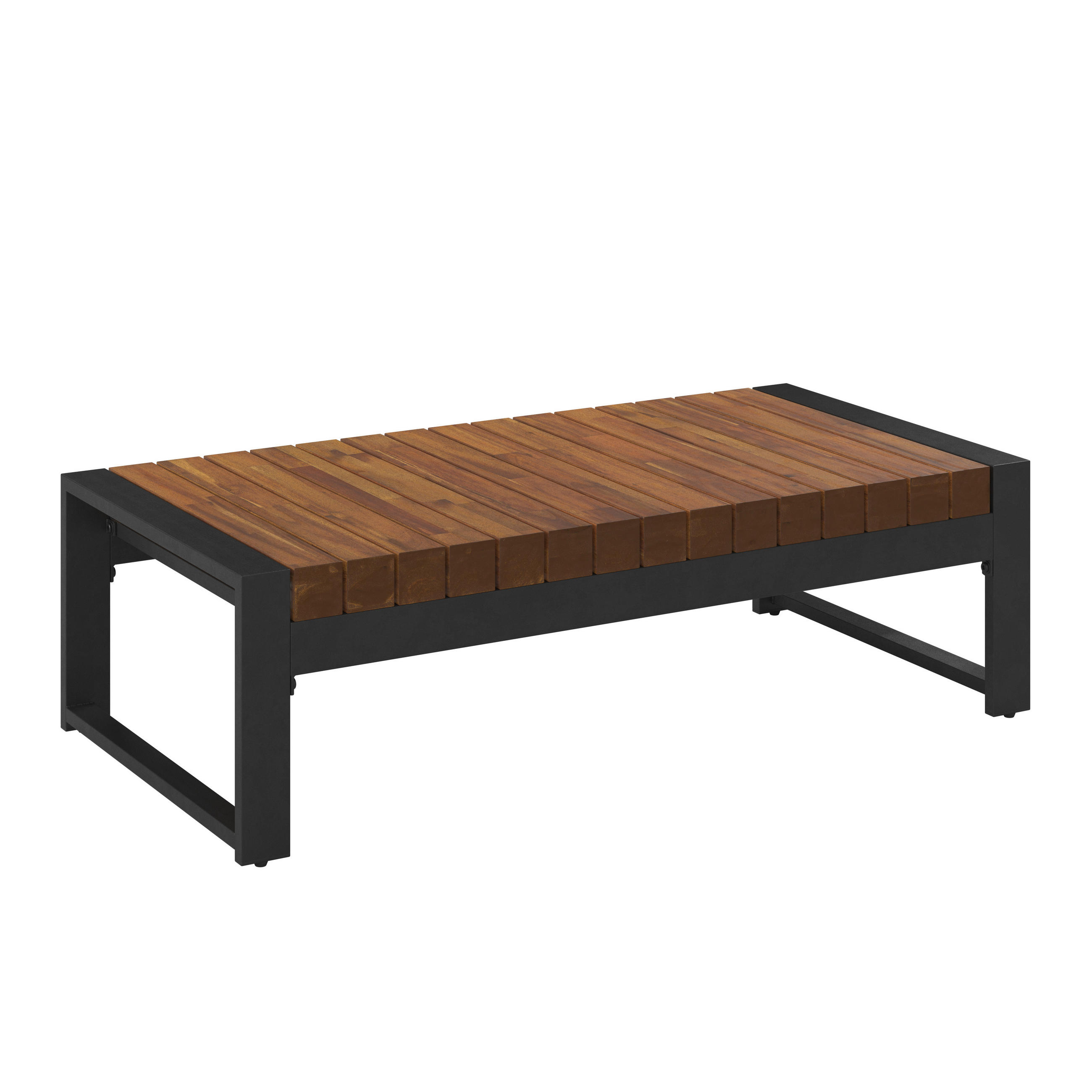 TABLE LOUNGE  - Schwarz, Modern, Holz/Metall (110/60/33cm) - Ambia Garden