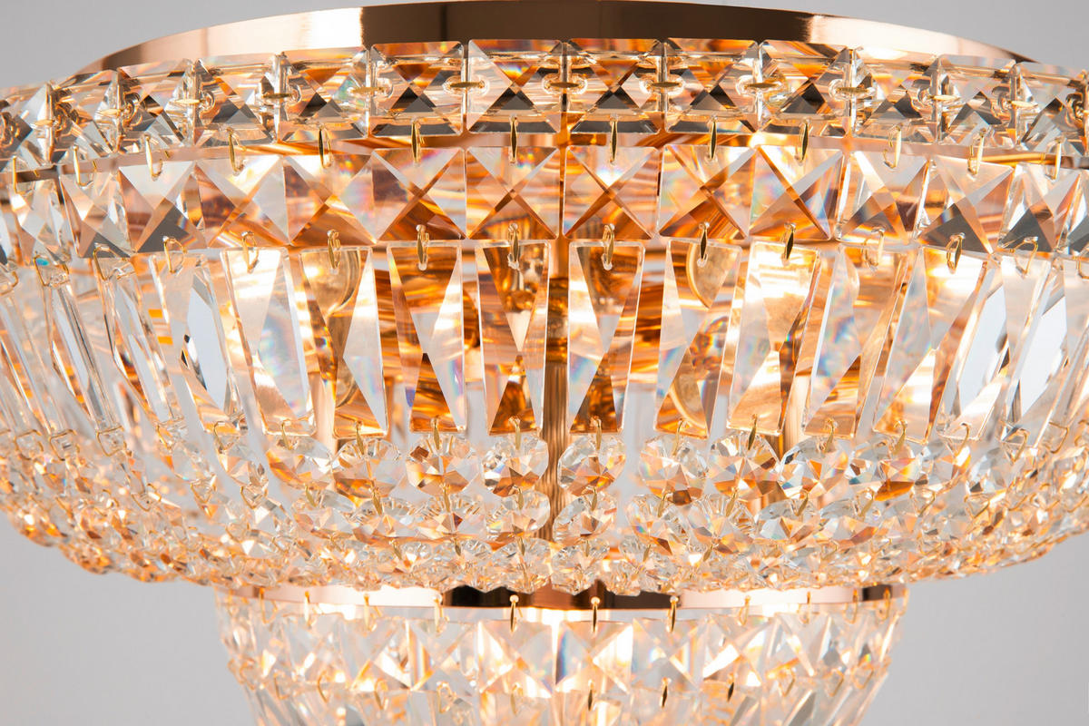 KRONLEUCHTER 46/32 cm    - Goldfarben, Trend, Metall (46/32cm) - MAYTONI