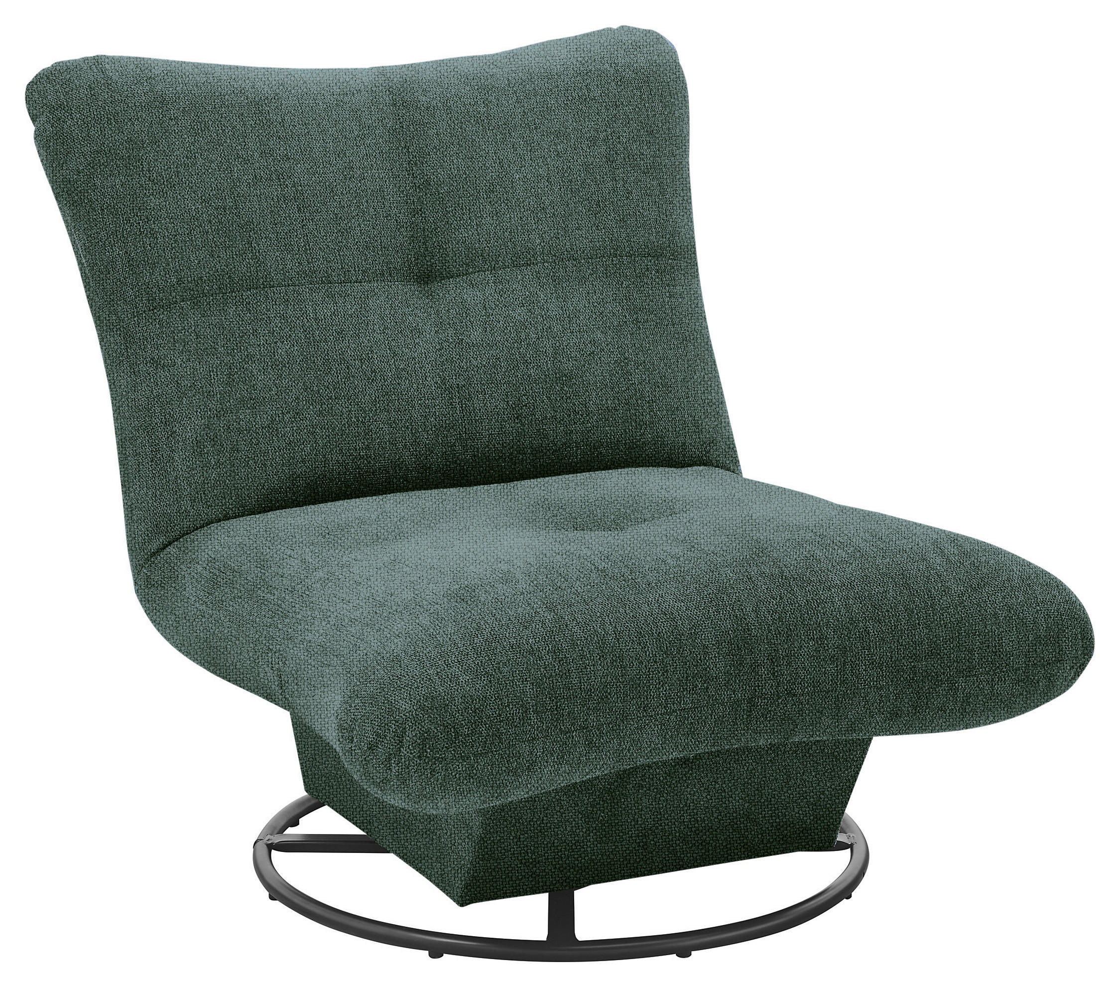 SESSEL Struktur Dunkelgrün    - Dunkelgrün/Schwarz, KONVENTIONELL, Textil/Metall (96/75/93cm) - Carryhome