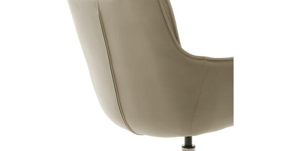 ARMLEHNSTUHL in Edelstahl beschichtet - Edelstahlfarben/Cappuccino, Design, Textil/Metall (60/90/65cm) - Novel