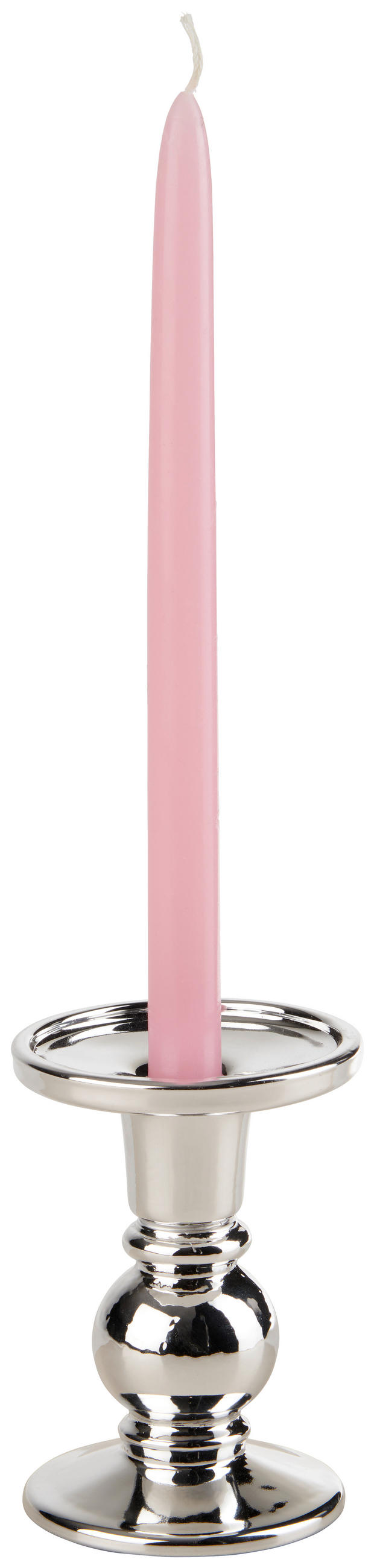 SVEČNIK - srebrne barve, Basics, steklo (9/12,5cm) - Ambia Home