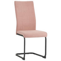 SCHWINGSTUHL  in Eisen Mikrofaser  - Altrosa/Schwarz, Design, Textil/Metall (44/100/59cm) - Carryhome
