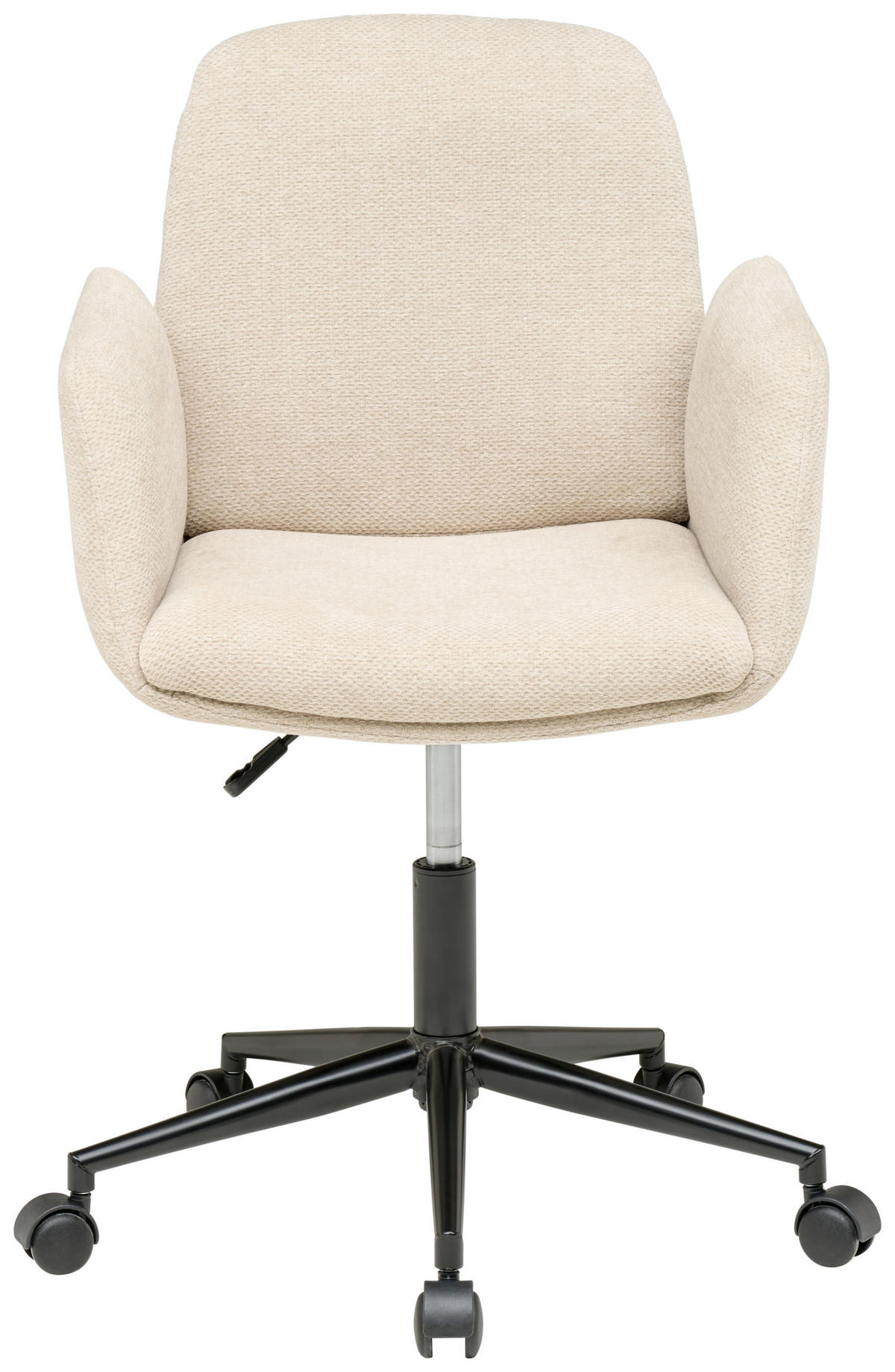 DREHSTUHL Webstoff Beige  - Beige/Schwarz, Modern, Kunststoff/Textil (55/85-95/60cm) - MID.YOU