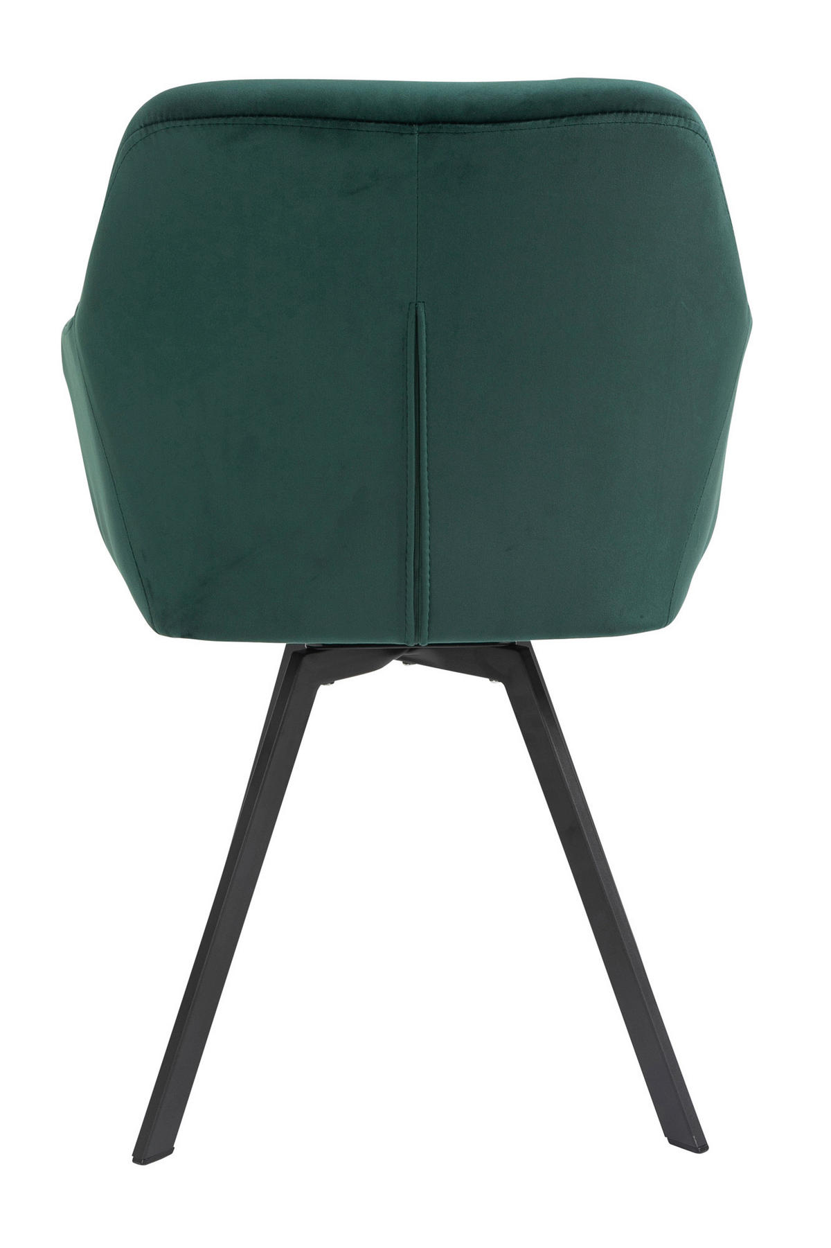 ARMLEHNSTUHL  in Samt  - Waldgrün/Schwarz, MODERN, Textil/Metall (61/85/62cm) - Livetastic