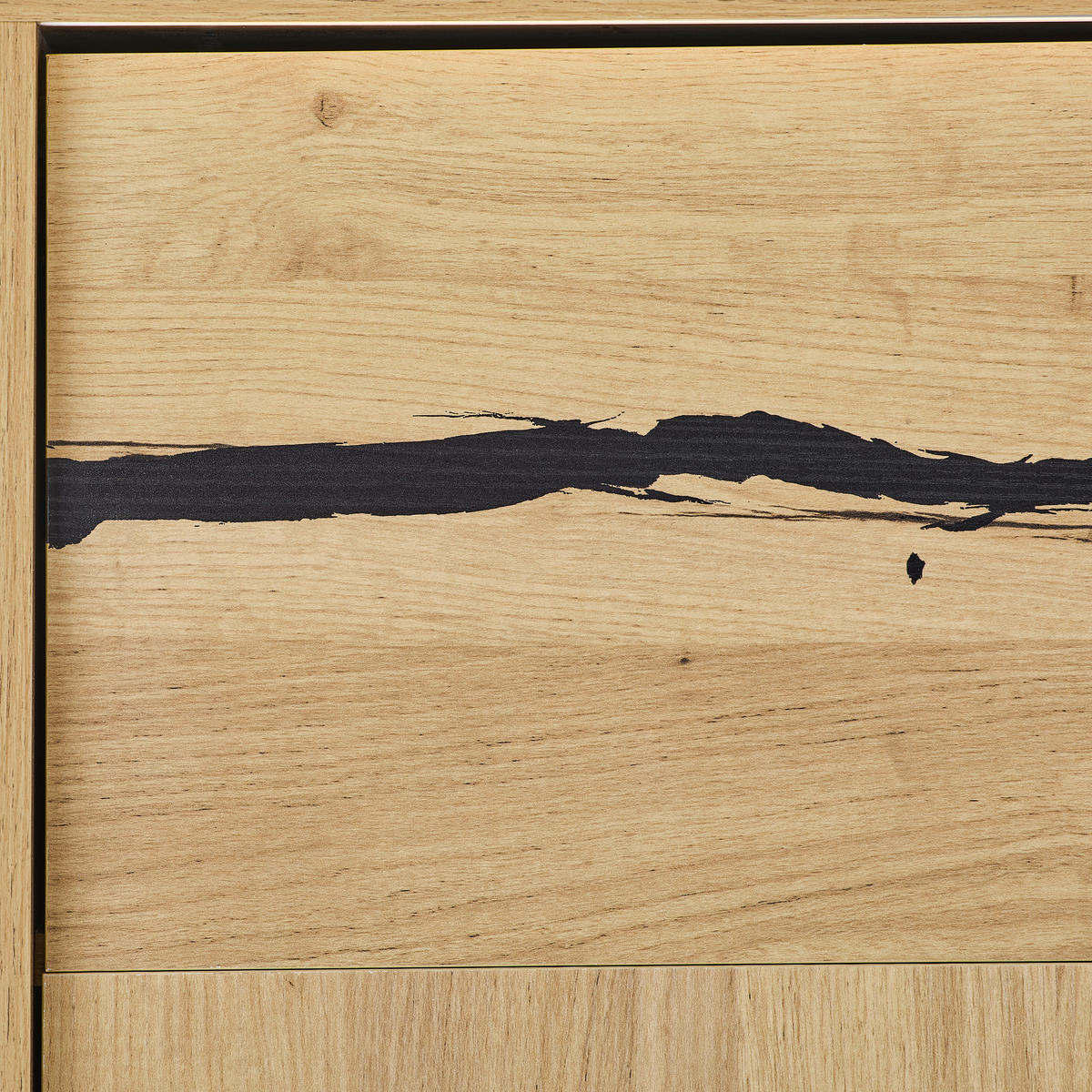 SIDEBOARD  200/89/40 cm 2 Schublade(n)  - Eichefarben/Schwarz, KONVENTIONELL, Holzwerkstoff (200/89/40cm) - Xora