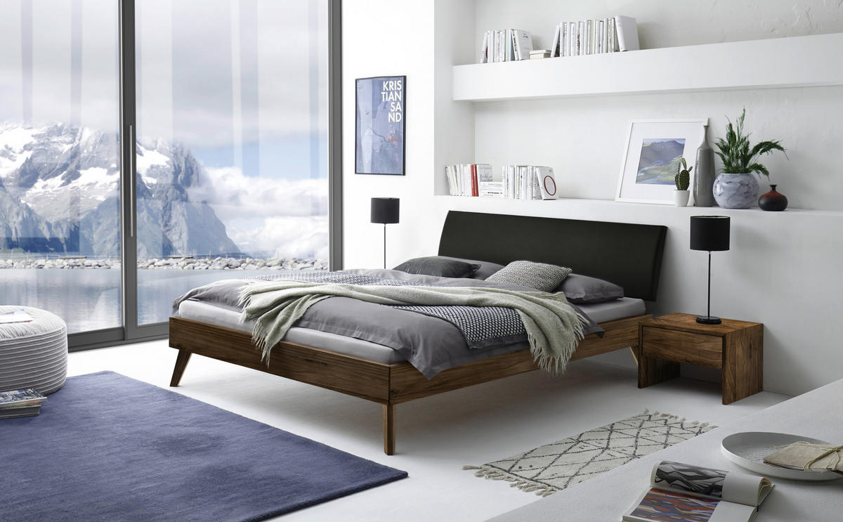 NACHTSCHRANK 48/35/40 cm Nussbaum massiv  - Nussbaumfarben, Natur, Holz (48/35/40cm) - Hasena