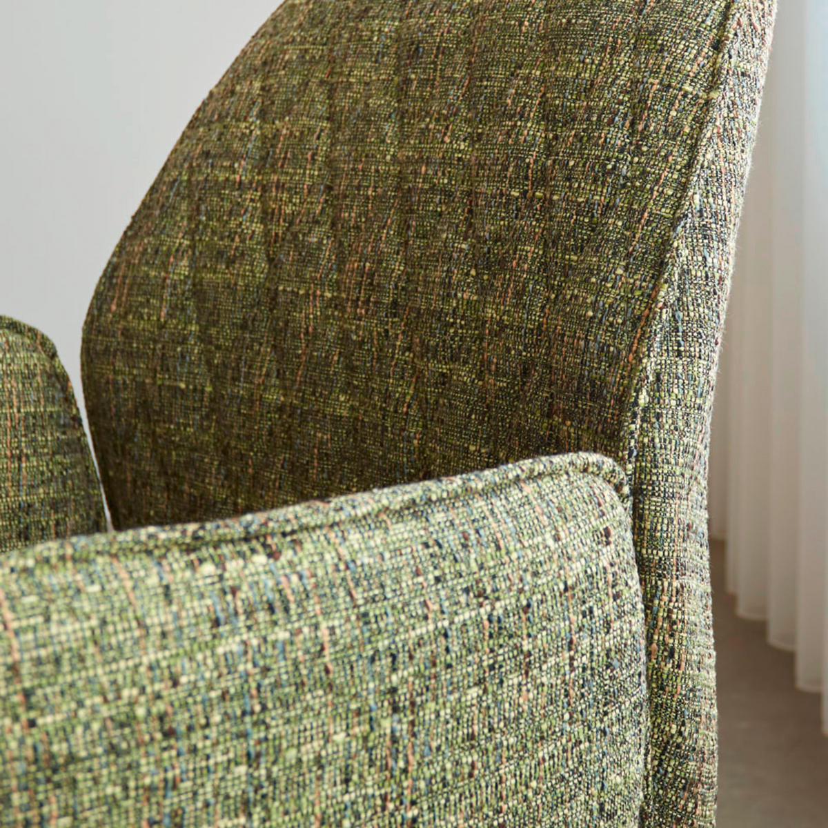 SADA ŽIDLÍ S PODRUČKAMI 2 kusy - černá/zelená, Moderní, kov/textil (57,5/92/52cm) - MID.YOU