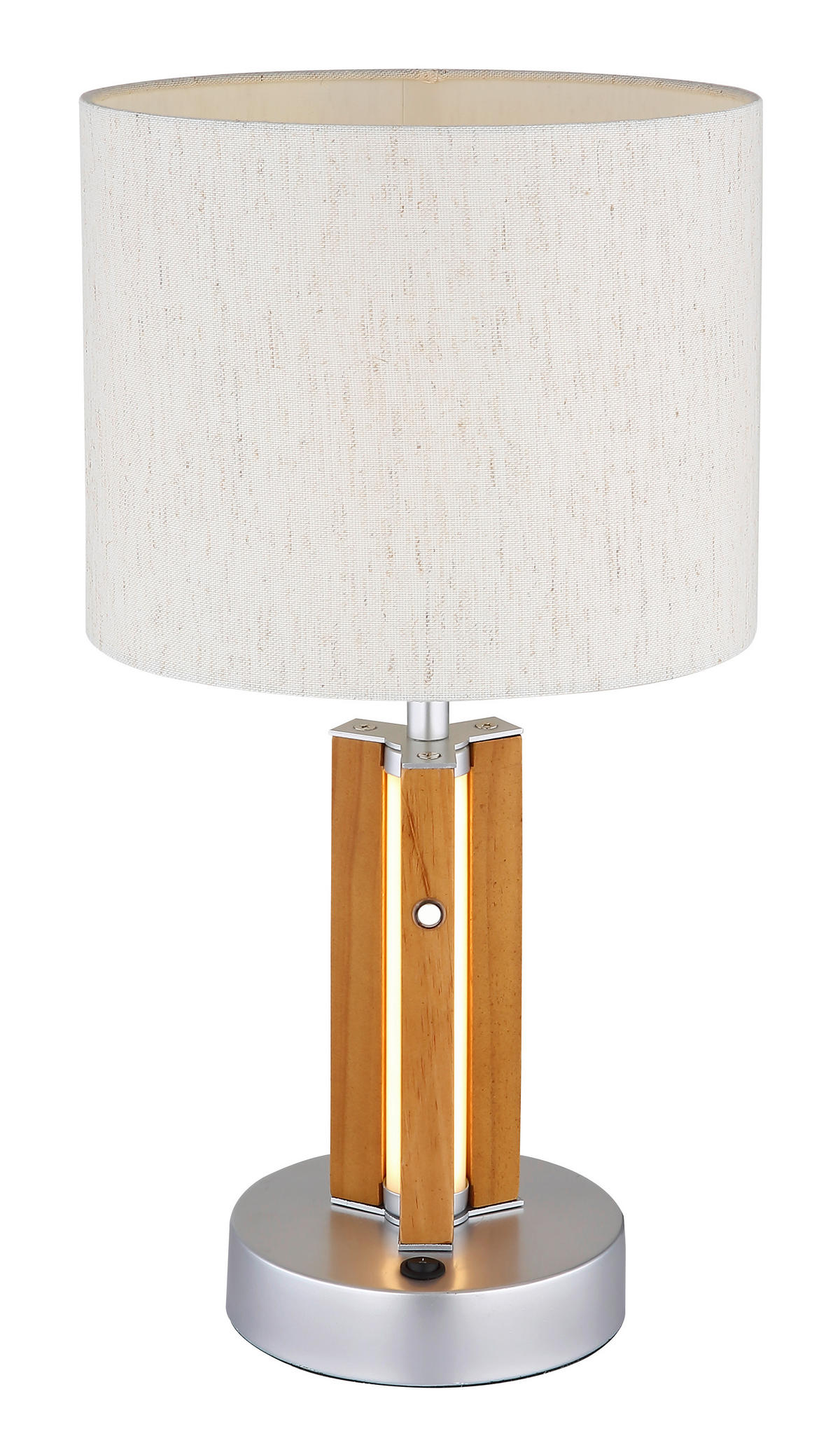 LED-TISCHLEUCHTE TAUGUS 25/45 cm   - Dunkelbraun/Naturfarben, Design, Holz/Kunststoff (25/45cm)