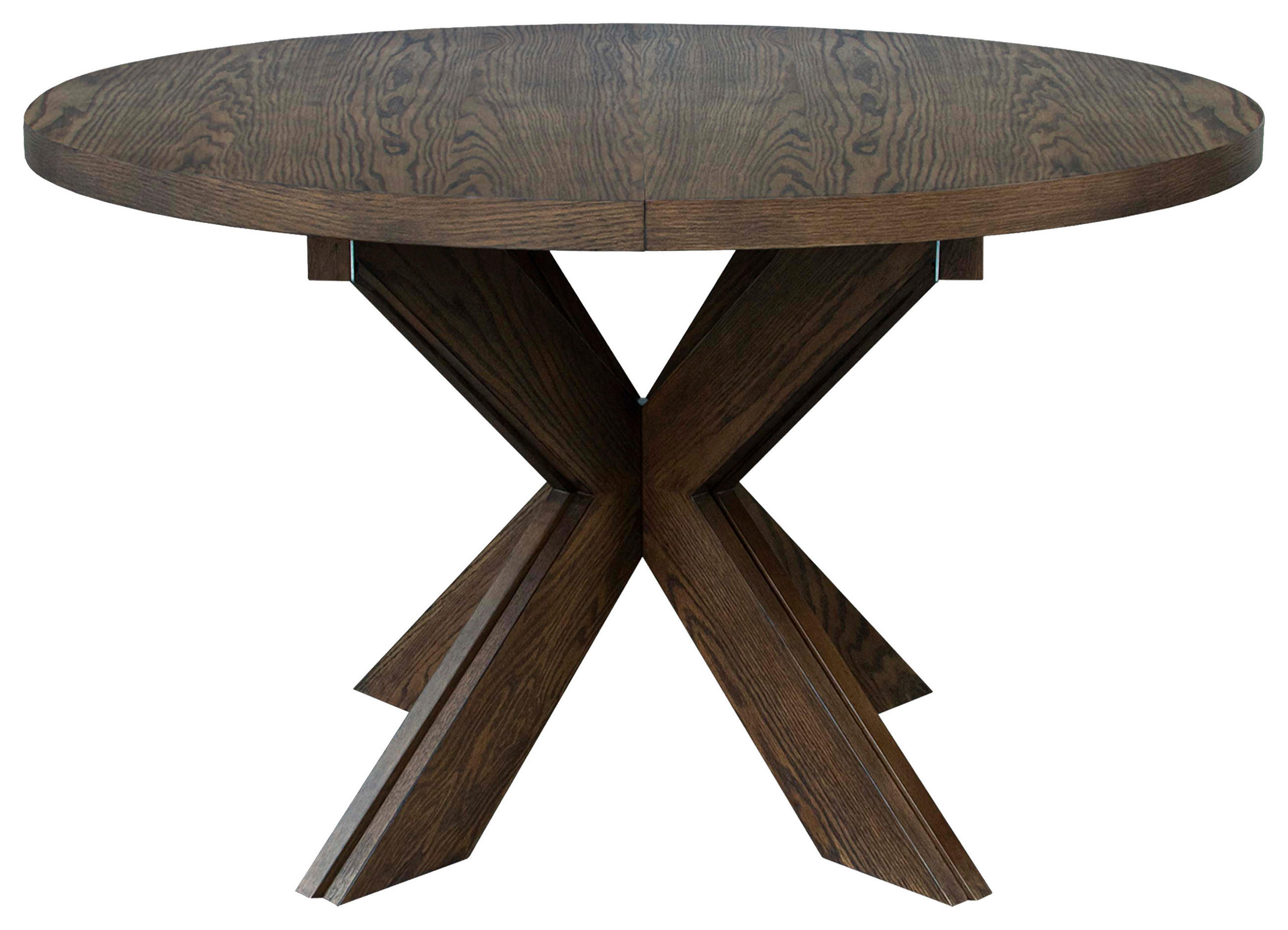MATBORD 130-310/130/76 cm delar i massivt trä  trä finns i olika trädekorer, utdragbar rund mörkbrun  - mörkbrun, Modern, trä (130-310/130/76cm) - Niels Andersson