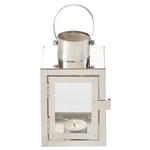 LATERNE - Silberfarben, LIFESTYLE, Glas/Metall (10/15/10cm) - Ambia Home