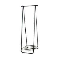 KLEIDERSTÄNDER in Schwarz 54/140/47 cm   - Schwarz, Trend, Metall (54/140/47cm) - Carryhome