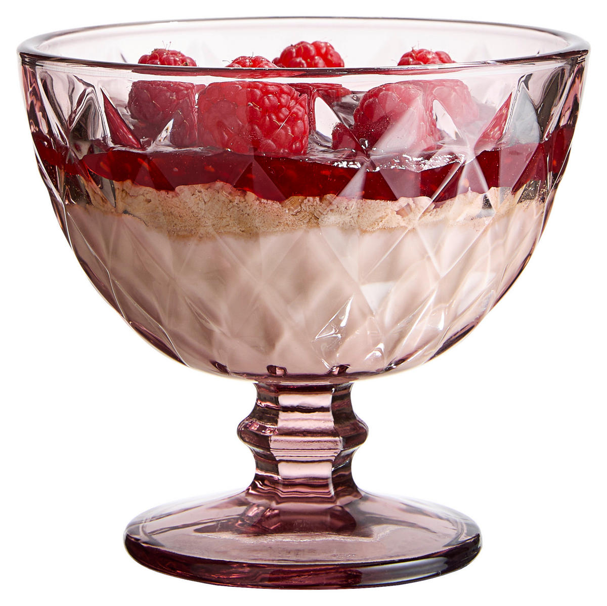 DESSERTSKÅL     - rosa, Basics, glas (11/10cm) - Novel