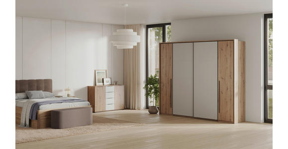 SIDEBOARD  130/87/40 cm 4 Schublade(n)  - Kaschmir/Schwarz, KONVENTIONELL, Holzwerkstoff/Metall (130/87/40cm) - Carryhome