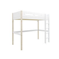 HOCHBETT 90/200 cm,  in Absturzsicherung, Leiter, Rollrost  - Weiß/Kieferfarben, MODERN, Holz (90/200cm) - Chameo