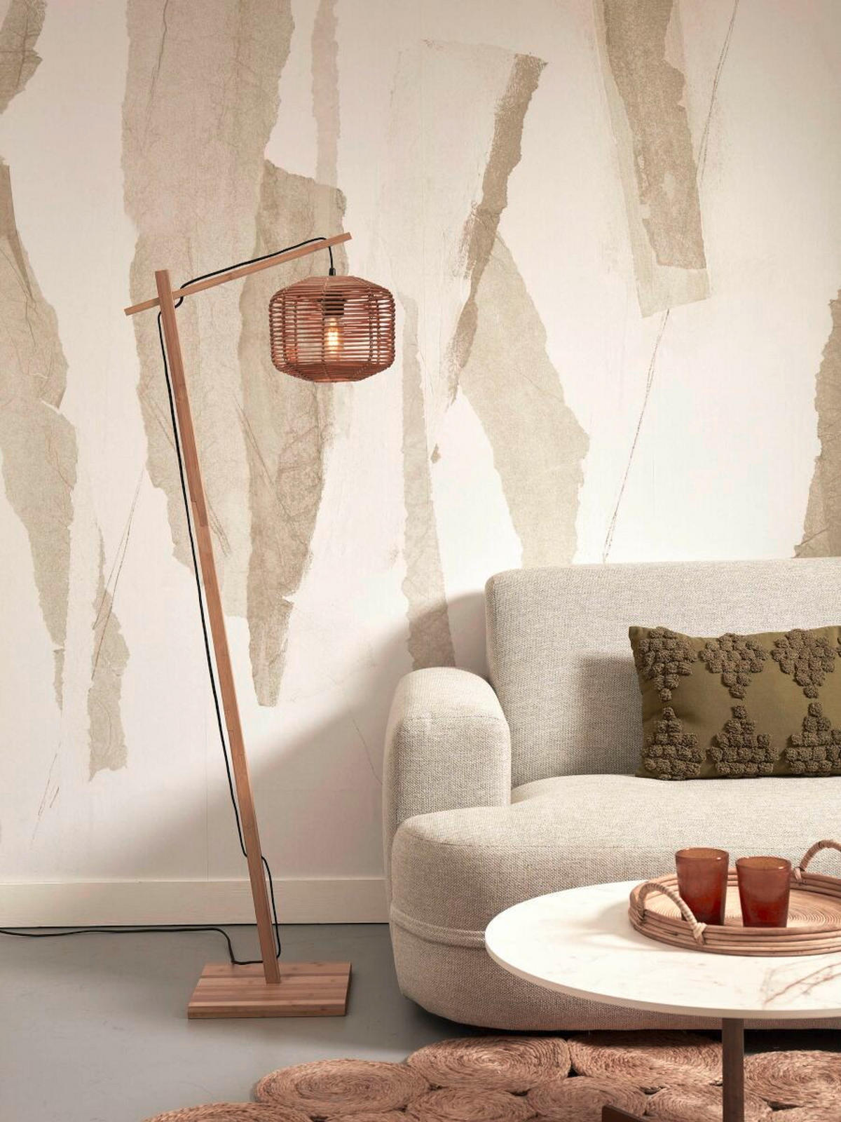 GOLVLAMPA GOOD&MOJO  30/55/150 cm    - naturfärgad, Trend (30/55/150cm) - Good & Mojo