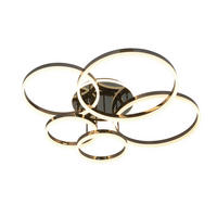 LED-DECKENLEUCHTE Schenna 104.50/85.50/21 cm   - Schwarzchrom, Design, Kunststoff/Metall (104.50/85.50/21cm)