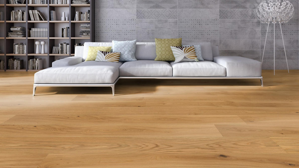 LANDHAUSDIELE, Eiche lebhaft Pflegefrei Diele  per  m² - Design, Holz (180/17,5/1,1cm) - Weitzer Parkett