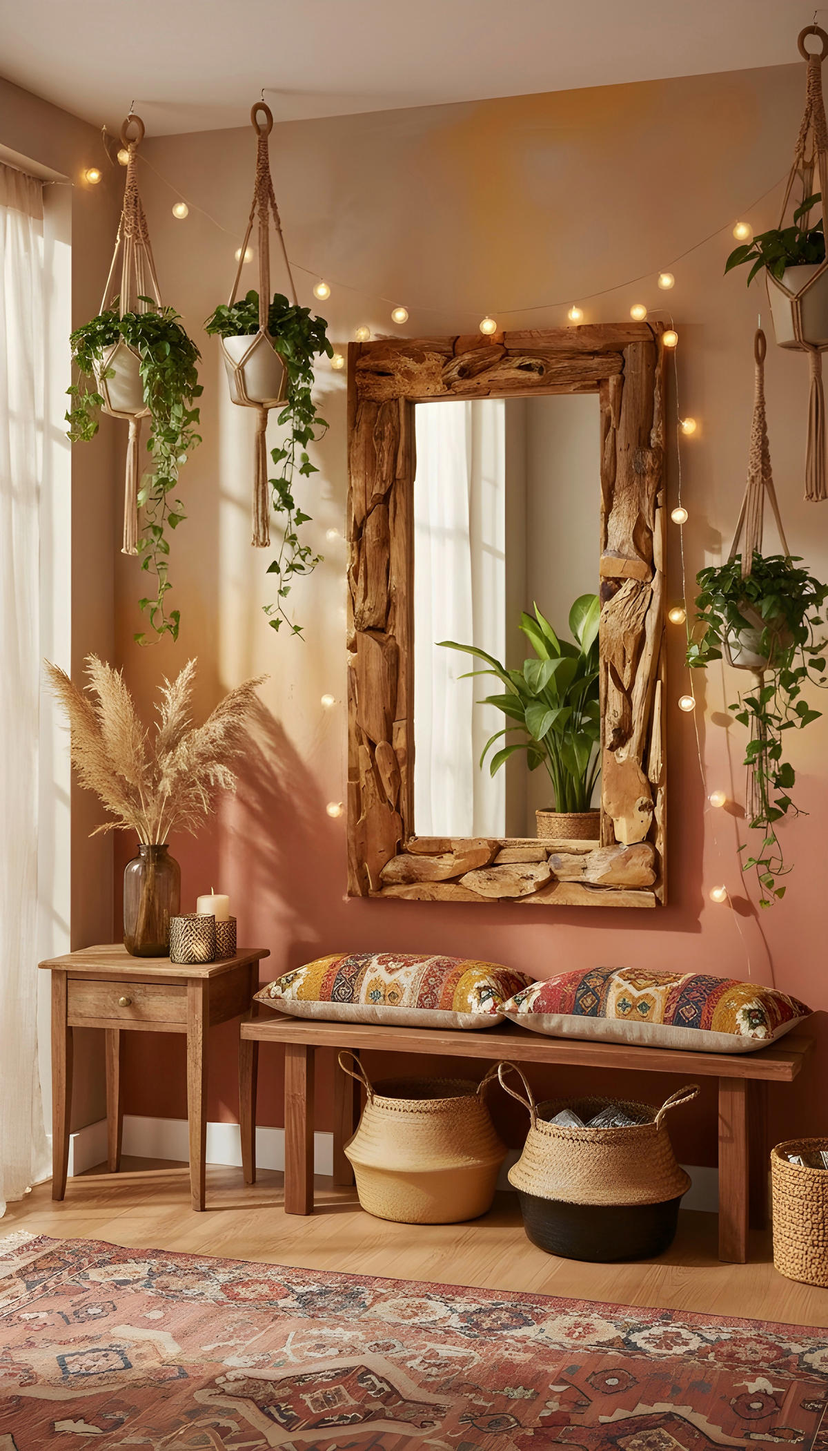 WANDSPIEGEL 100/180/7 cm    in rechteckig  - Teakfarben, LIFESTYLE, Glas/Holz (100/180/7cm) - Landscape