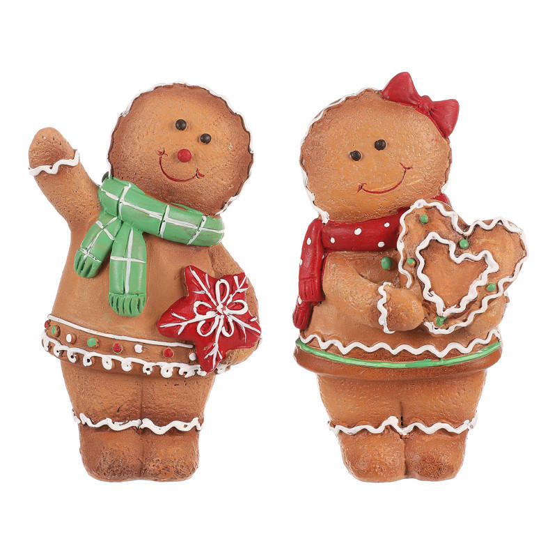 VÁNOČNÍ FIGURKA - hnědá, Basics, keramika (9/15/5cm)