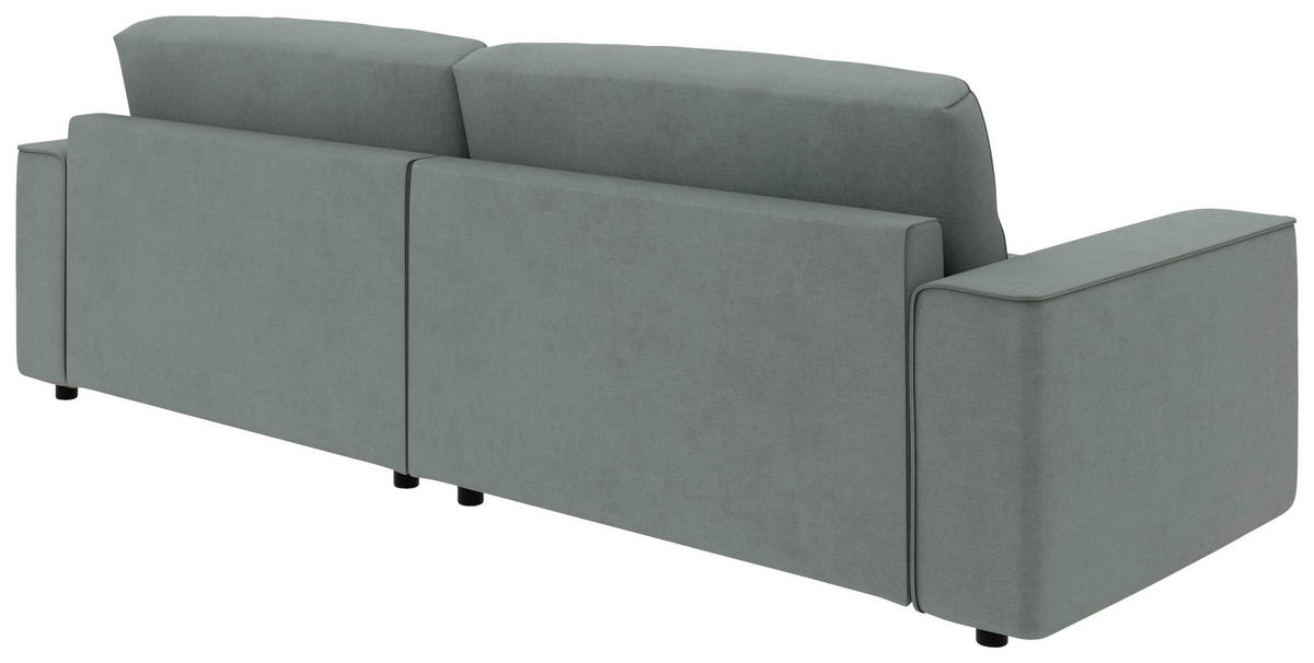 ECKSOFA in Struktur Grau  265/164 cm  - Schwarz/Grau, MODERN, Kunststoff/Textil (265/164cm) - Trendmanufaktur
