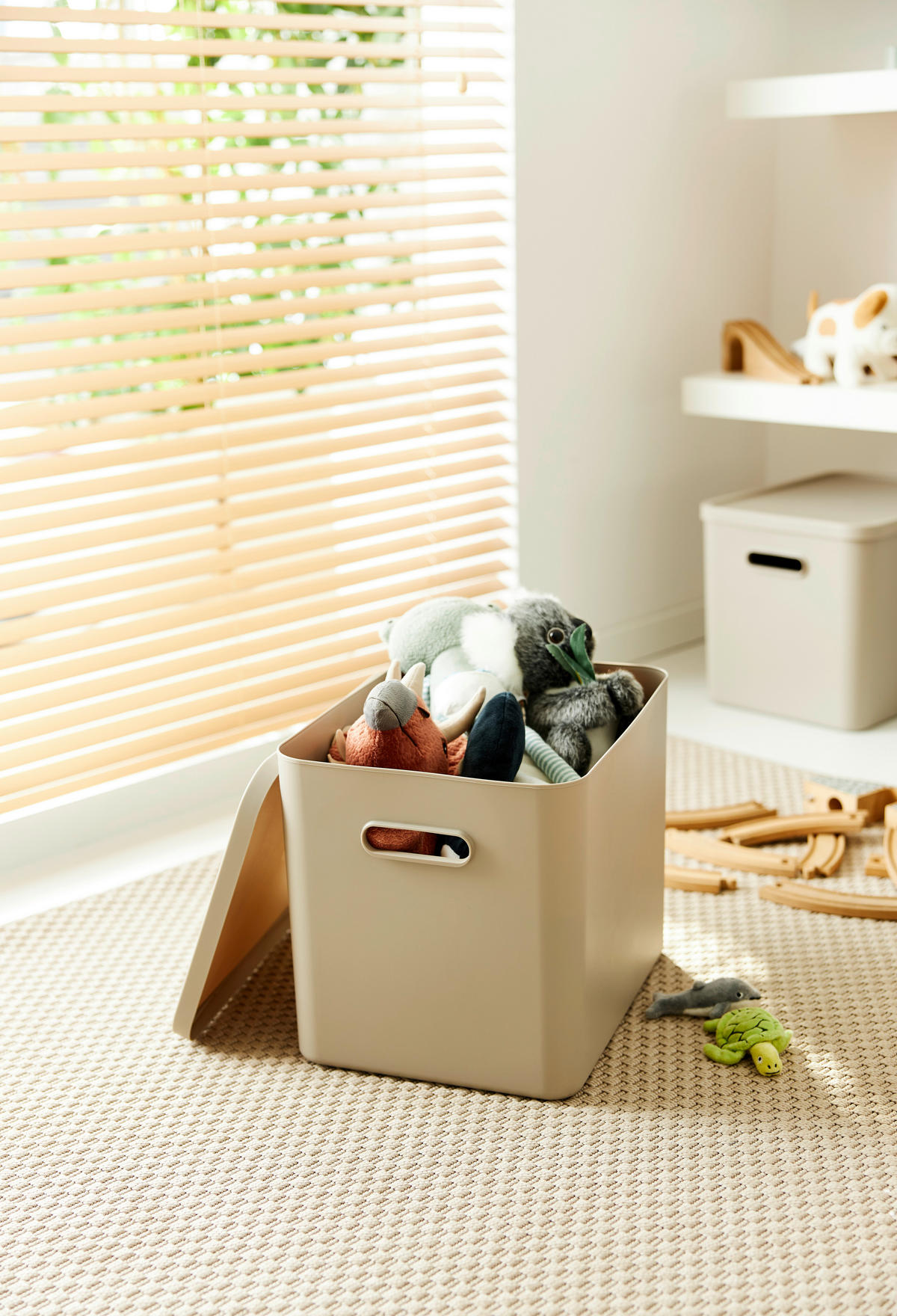 AUFBEWAHRUNGSBOX Albula  - Cappuccino, KONVENTIONELL, Kunststoff (37/29/29.5cm) - Rotho