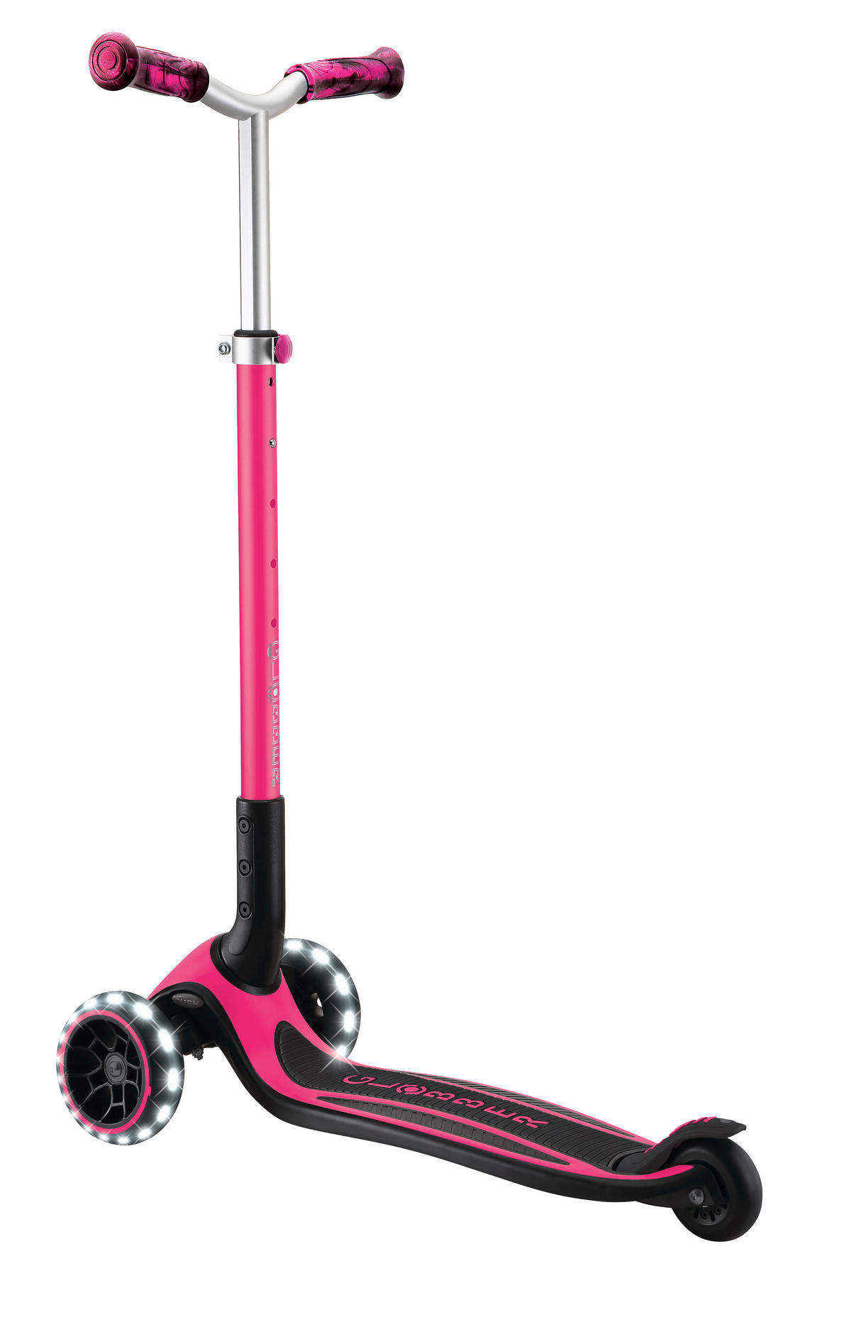 KINDERSCOOTER ACE LIGHTS  - Fuchsia, Basics, Kunststoff (61/37/94,5cm) - GLOBBER