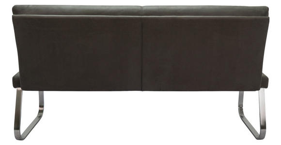 SITZBANK 180/94,5/70 cm in Grau, Edelstahlfarben - Edelstahlfarben/Grau, Design, Textil/Metall (180/94,5/70cm) - Novel
