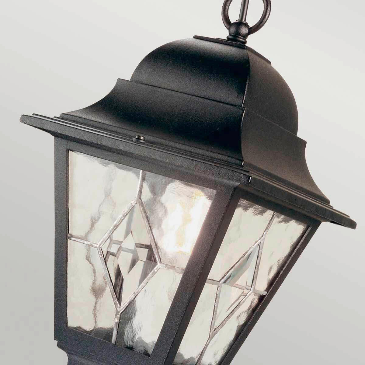 AUSSENHÄNGELEUCHTE Norfolk 39,5/18,4/18,4 cm  - Schwarz, Konventionell, Glas/Metall (39,5/18,4/18,4cm) - Elstead Lighting