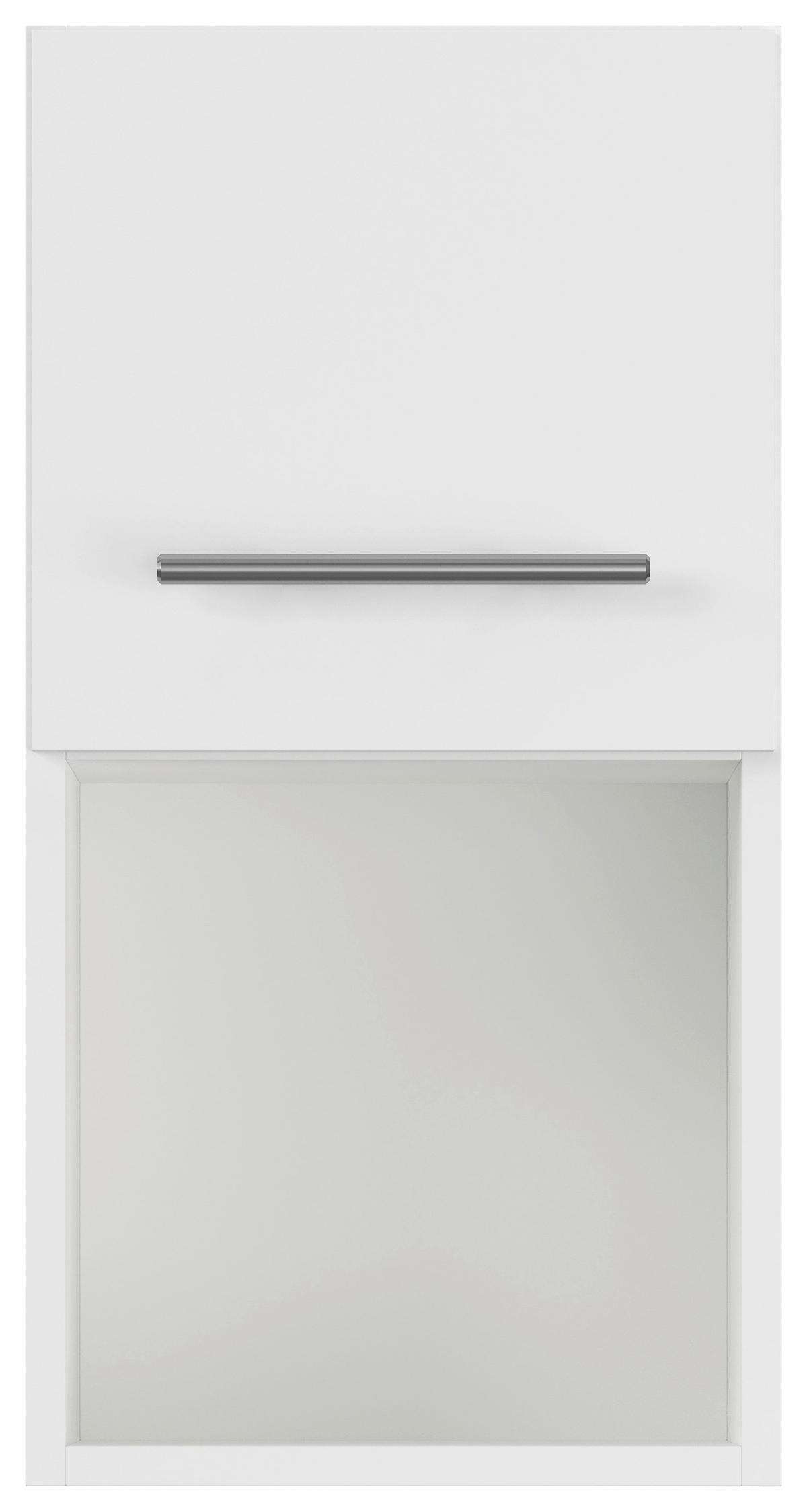 KÜCHENOBERSCHRANK 30/57,9/34,2 cm  in Weiß  - Edelstahlfarben/Weiß, Basics, Holzwerkstoff/Metall (30/57,9/34,2cm) - Impuls