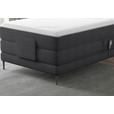 BOXSPRINGBETT 100/200 cm  in Dunkelgrau  - Dunkelgrau/Schwarz, Natur, Textil/Metall (100/200cm) - Esposa