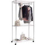 KLEIDERWAGEN in Chromfarben 90/187/45 cm   - Chromfarben, Design, Metall (90/187/45cm) - Carryhome