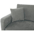 2-SITZER-SOFA in Chenille Grau  - Schwarz/Grau, KONVENTIONELL, Kunststoff/Textil (233/90/110cm) - Carryhome