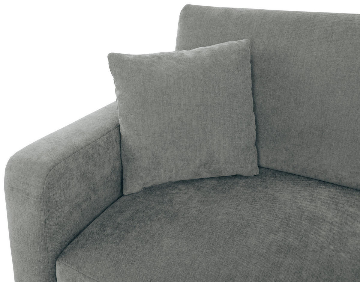 2-SITZER-SOFA in Chenille Grau  - Schwarz/Grau, Konventionell, Kunststoff/Textil (233/90/110cm) - MID.YOU