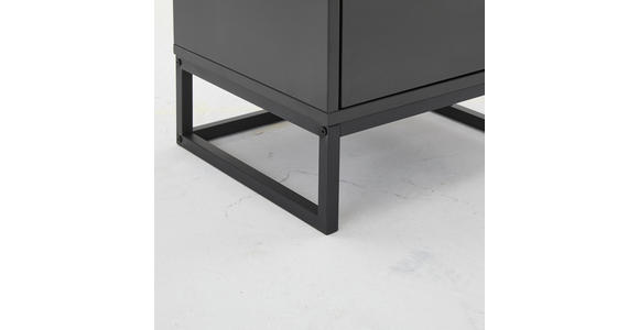 NACHTSCHRANK 47,6/53,1/40 cm  - Anthrazit/Schwarz, Design, Holzwerkstoff/Metall (47,6/53,1/40cm) - Novel