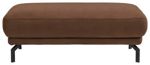 HOCKER in Textil Hellbraun  - Hellbraun/Schwarz, Design, Textil/Metall (127/46/72cm) - Dieter Knoll