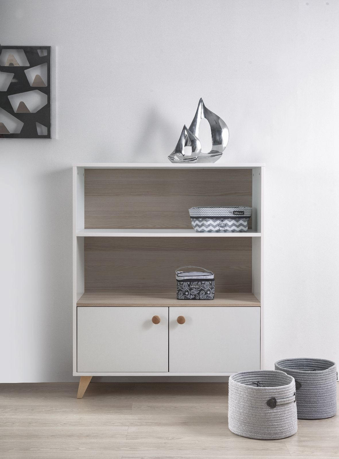 HIGHBOARD Colette  in  - Naturfarben/Weiß, Basics, Holz/Holzwerkstoff (96/118/40cm)