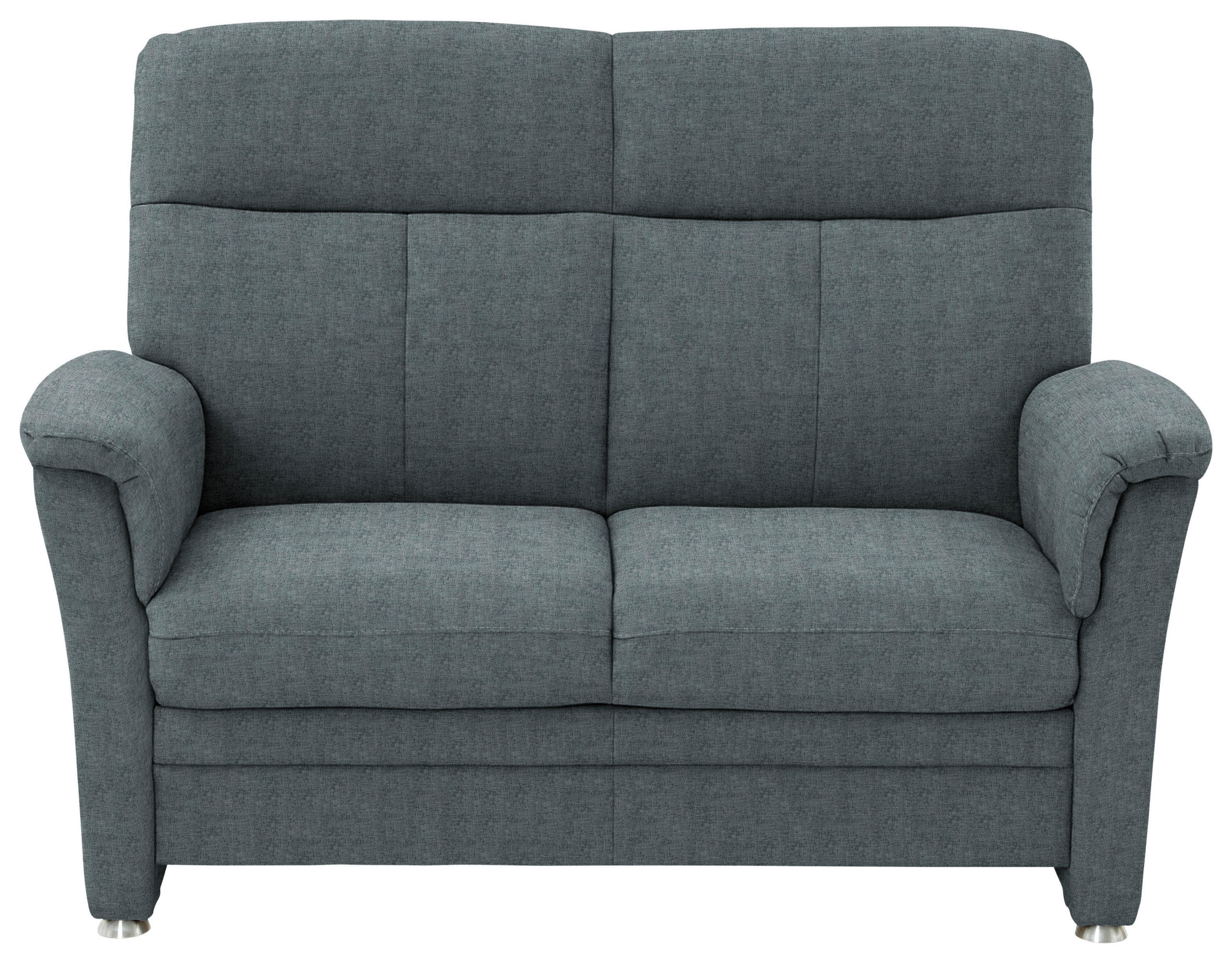 2-SITZER-SOFA Flachgewebe Grau  - Alufarben/Grau, Konventionell, Textil/Metall (142/100/89cm) - Beldomo Comfort