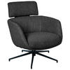 RELAXSESSEL in Metall, Textil Schwarz, Dunkelgrau  - Dunkelgrau/Schwarz, Design, Textil/Metall (73/86/83cm) - Dieter Knoll