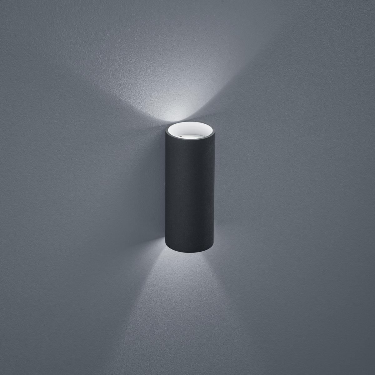 AUßENWANDLEUCHTE Swift 7,5/18 cm   - Graphitfarben, Design, Metall (7,5/18cm) - Helestra