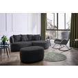 HOCKER in Textil Anthrazit  - Anthrazit/Schwarz, MODERN, Kunststoff/Textil (88/43/66cm) - Hom`in