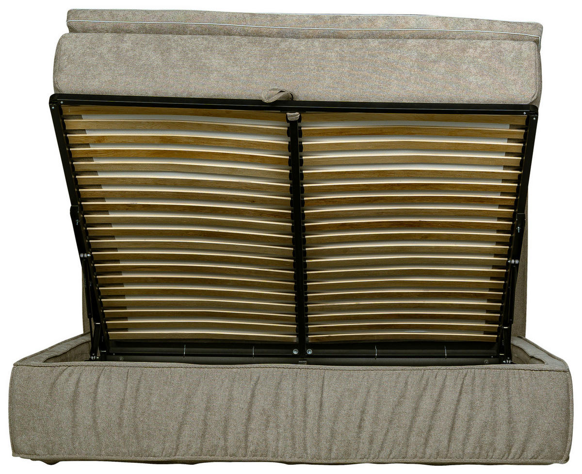 KONTINENTALSÄNG  i greige  - greige, Klassisk, metall/trä (180/200cm) - Best Price