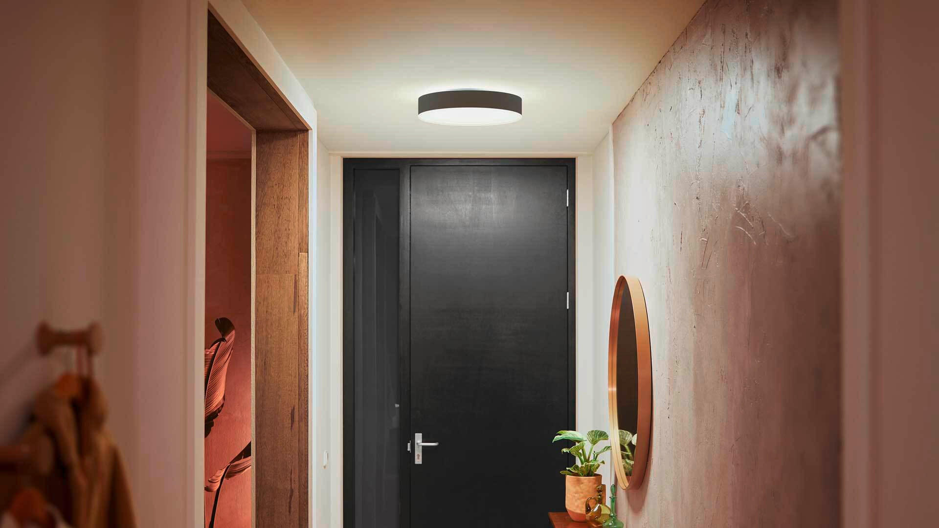 LED-DECKENLEUCHTE 38,1/8,4 cm    - Schwarz, Design, Kunststoff (38,1/8,4cm) - Philips HUE