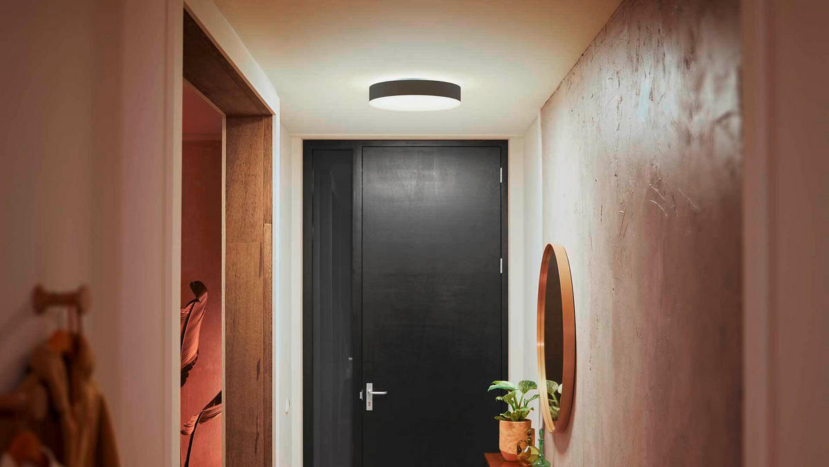 LED-DECKENLEUCHTE  38,1/8,4 cm    - Schwarz, Design, Kunststoff (38,1/8,4cm) - Philips HUE