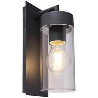AUSSENWANDLEUCHTE Vessa 8,9/25 cm  - Klar/Anthrazit, Basics, Kunststoff/Metall (8,9/25cm) - Globo