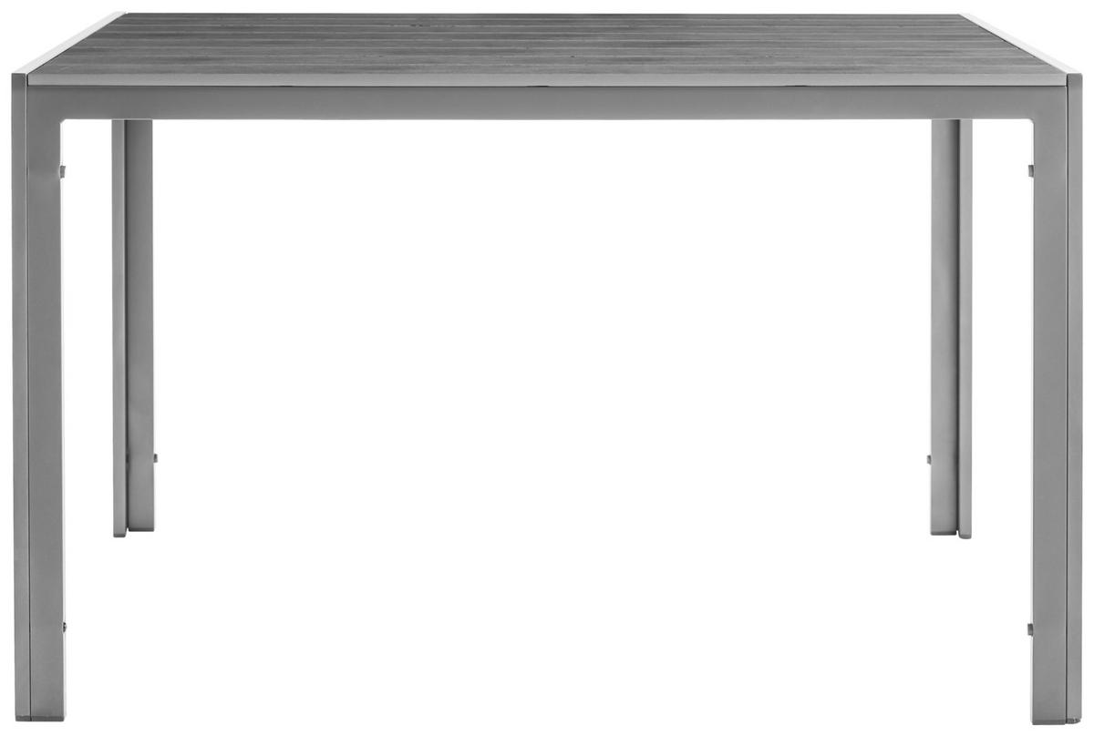 ZAHRADNÍ STŮL, kov, plast, 120/80/74 cm - šedá/tmavě šedá, Konvenční, kov/plast (120/80/74cm) - Ambia Garden