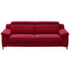 3-SITZER-SOFA in Chenille Rot  - Rot/Schwarz, Design, Textil/Metall (230/104/104cm) - Valdera