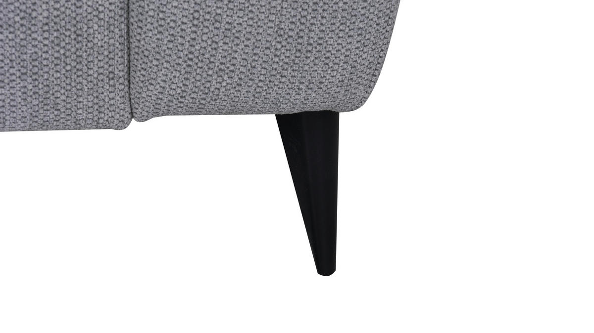 SCHLAFSOFA Webstoff Grau  - Schwarz/Grau, MODERN, Textil/Metall (219/92/101cm) - Livetastic