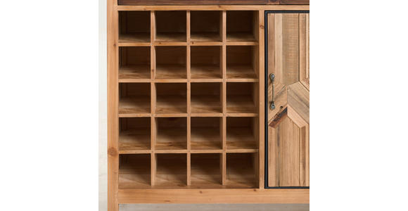 BARSCHRANK Tanne massiv Naturfarben, Schwarz  - Messingfarben/Schwarz, LIFESTYLE, Holz/Keramik (80/93/32cm) - Landscape